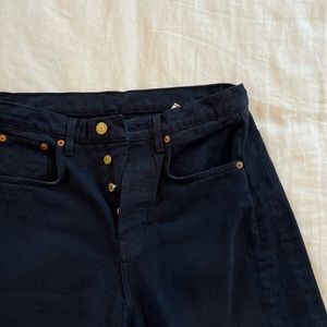 B SIDES, Lasso high-rise wide-leg jeans, 26, dark denim. Dark wash